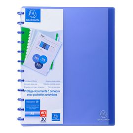 Exacompta Prot. Doc. Amovible Pp 60 V. Bleu Trans.