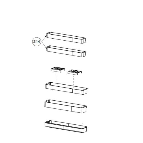 Balconnet de porte repère 214 Réfrigérateur congélateur (5734680200 )