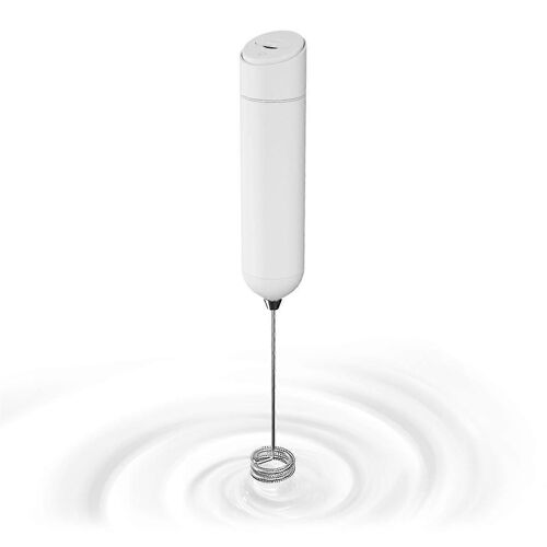 Mousseur à lait portable, mousseur à lait électrique pour café, mousseur à café fouet électrique mélangeur de boisson blanc