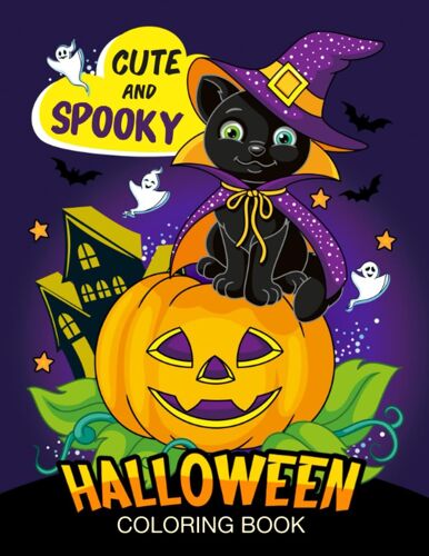 Cute And Spooky Halloween Coloring Book: Whimsical Halloween Delights: Coloring Book For All Ages