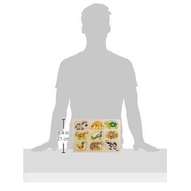 Goki - 2041568 - Puzzle En Bois À Encastrement - Ce Qui Appartient À Qui - 9 Pièces