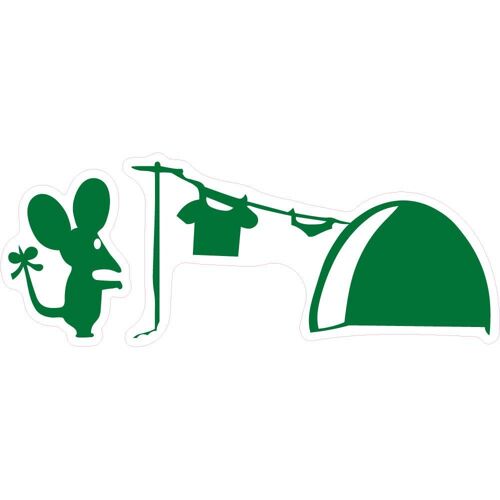 Souris Linge Maison Sticker Mural Couleur Transparent Autocollant Sticker Logo698 - Vert Foncé