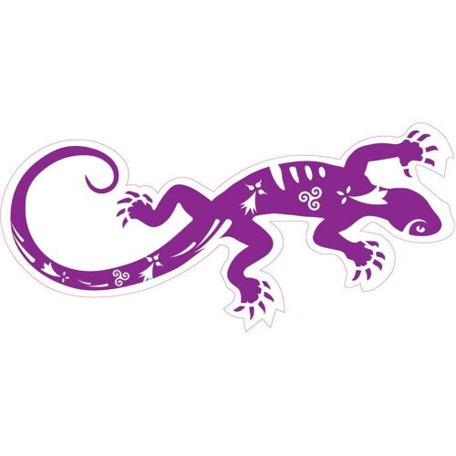 Salamandre Breton Triskèle Symbole Détail Bretagne Breizh Transparent Autocollant Sticker Adhésif Logo 56 - 4 Cm - Violet