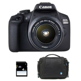 CANON EOS 2000D + 18-55 IS II GARANTI 3 ans + Sac + SD 4Go