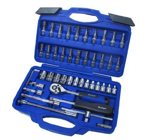 Blue Sport 01530 Jeu de 46 douilles et embouts Chrome vanadium
