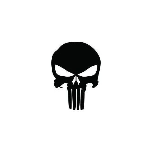 2x The Punisher Logo Skull Autocollant Sticker Auto Voiture -7x10cm