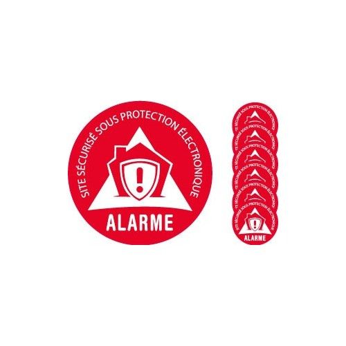 X6 Site Sécurisé Sous Protection Électronique Alarme 3548 Autocollant Adhésif Sticker - 4 Cm