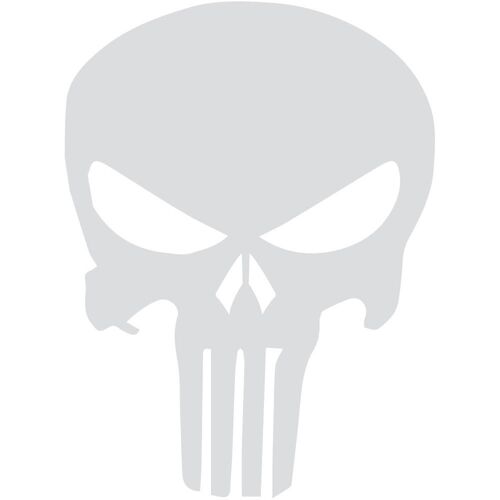 Punisher Tête De Mort Pour Casque 6851 Autocollant Adhésif Sticker - Gris - 12 Cm