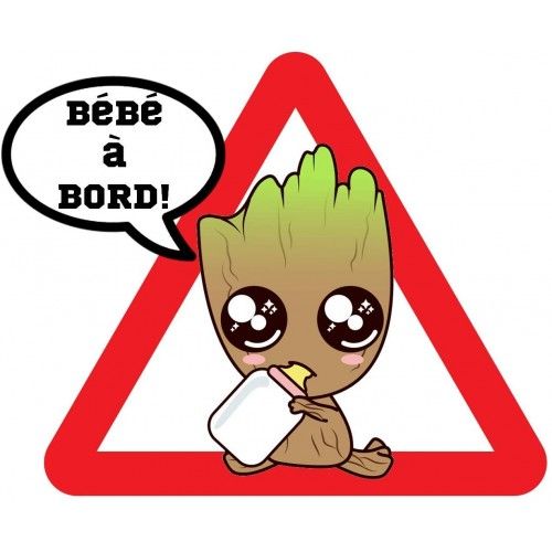 Bébé À Bord Groot Autocollant Sticker Adhesif Voiture Auto Logo 393 - - 40 Cm