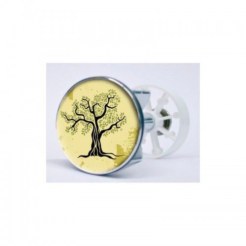 Stickers Olivier Autocollant Bonde Lavabo Évier Bouchon - 4 Cm