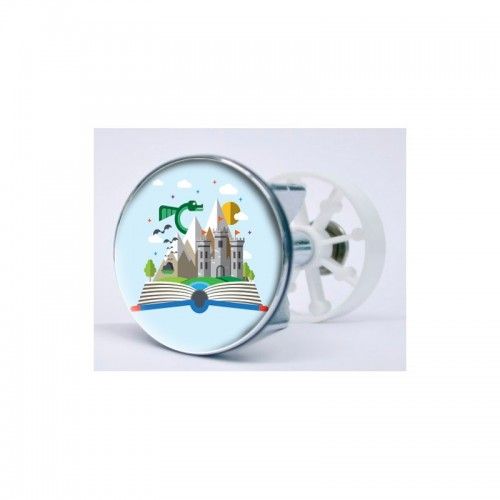 Stickers Contes De Fées Autocollant Bonde Lavabo Évier Bouchon - 6,2 Cm