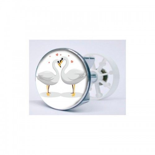 Stickers Amour4 Autocollant Bonde Lavabo Évier Bouchon - 4 Cm