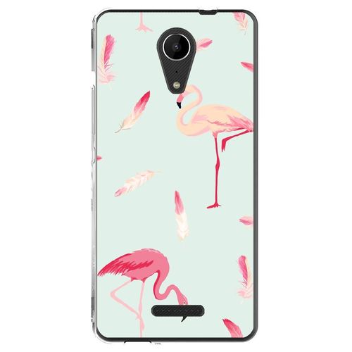 Coque Souple Pour Wiko Tommy 2 Avec Impression Motifs Flamants Roses