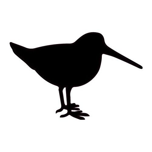 Autocollant Bécasse Oiseau Sticker Logo 4 - Noir - 8 Cm