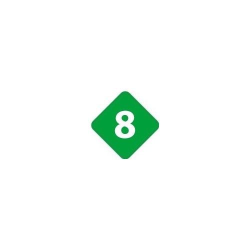 Chiffre 8 Huit - Autocollant Sticker Losange De Couleur Adhésif Ref65 - 4 Cm