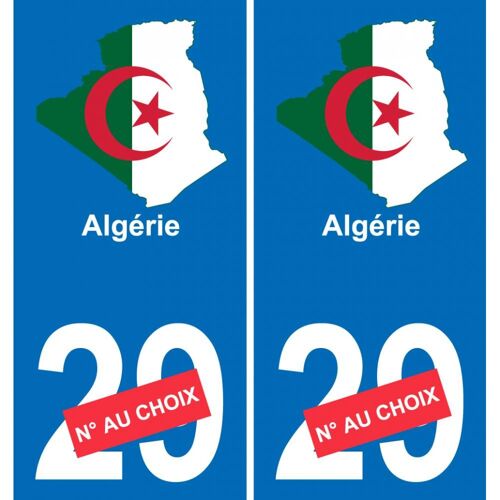 Algérie Carte Drapeau Autocollant Sticker Plaque Immatriculation Auto Voiture Département - Droits