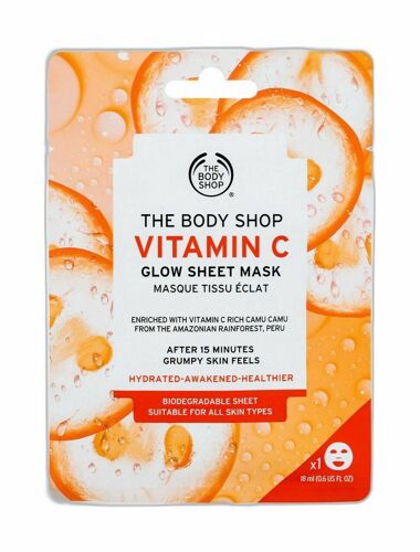 The Body Shop 1pcs Vitamine C Glow Sheet Mask, Masque Pour Le Visage