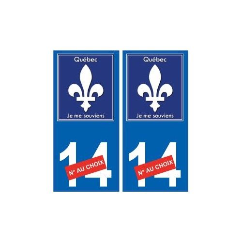 Québec Fleur De Lys Sticker Autocollant Plaque Immatriculation Auto - Droits
