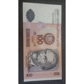 14 Billets De 100 Intis Banco Central De Reserva Del Peru De 1987 . Billets Neufs