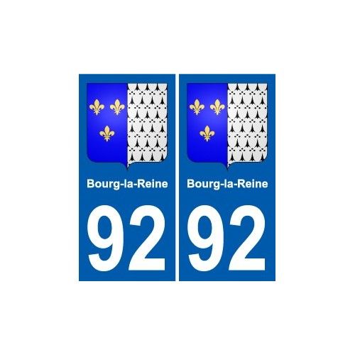 92 Bourg-La-Reine Blason Autocollant Plaque Stickers Ville - Droits