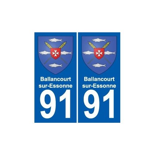91 Ballancourt-Sur-Essonne Blason Autocollant Plaque Stickers Ville - Droits