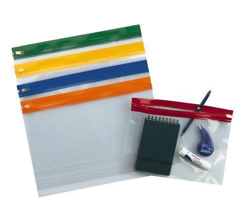 Snopake 12814 Lot De 25 Pochettes Zippées Assorties, Taille A4