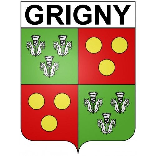 Grigny 91 Ville Stickers Blason Autocollant Adhésif - 12 Cm