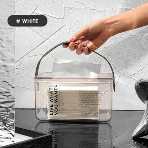 Boîte de rangement pour mouchoirs de bureau transparente, conteneur de papier de pompage Anti-humidité pour toilettes et voitures, porte-serviettes de bureau à domicile, boîte de rangement Durable