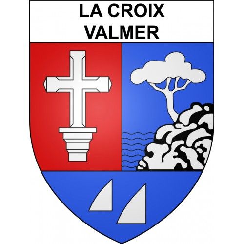 La Croix-Valmer 83 Ville Sticker Blason Écusson Autocollant Adhésif - 12 Cm