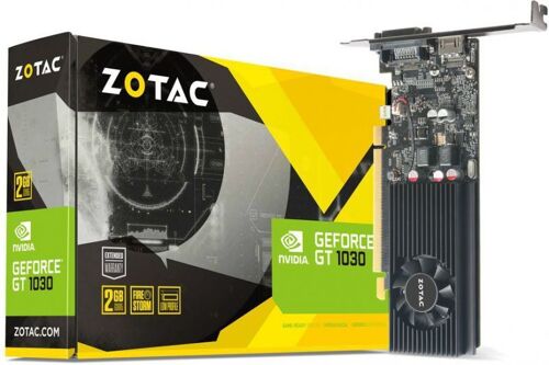 ZOTAC GeForce GT 1030 - Carte graphique - GF GT 1030 - 2 Go GDDR5 - PCIe 3.0 - DVI, HDMI