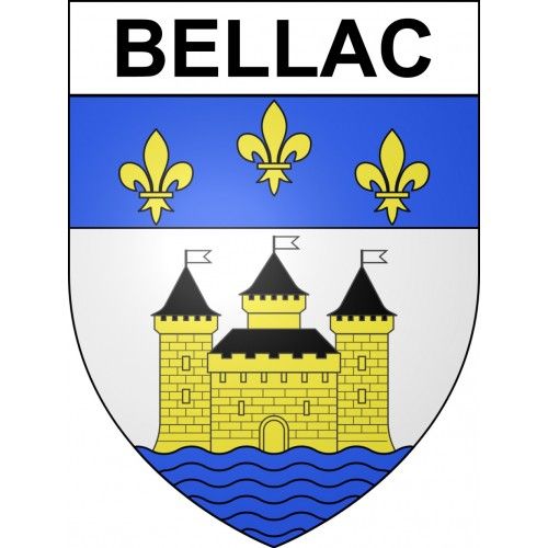 Bellac 87 Ville Sticker Blason Écusson Autocollant Adhésif - 4 Cm
