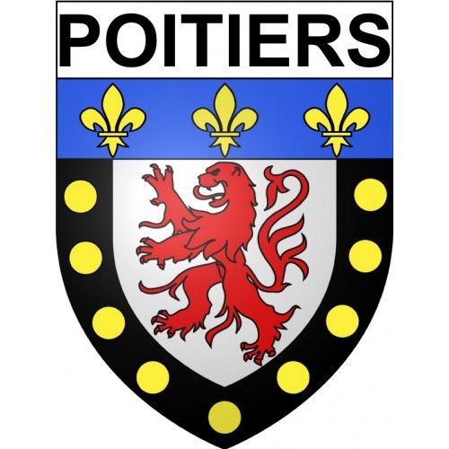 Poitiers 86 Ville Stickers Blason Autocollant Adhésif - 12 Cm