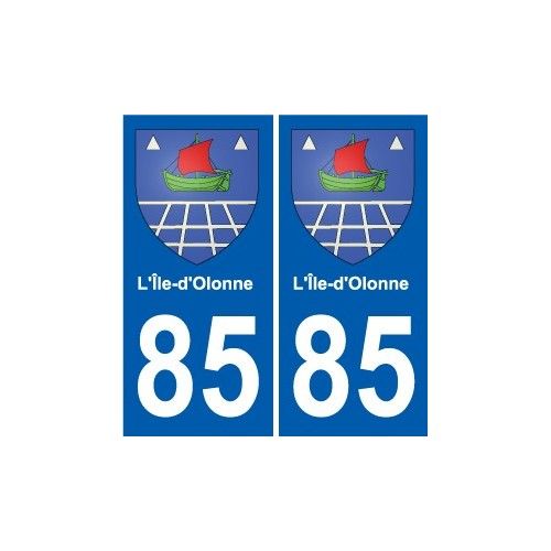 85 L'île-D'olonne Blason Autocollant Plaque Stickers Ville - Droits
