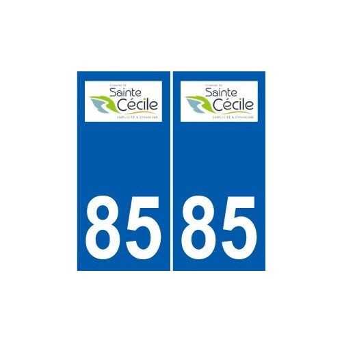 85 Sainte-Cécile Logo Autocollant Plaque Stickers Ville - Droits