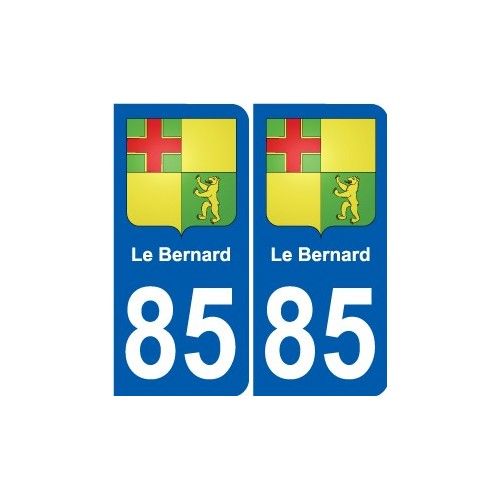 85 Le Bernard Blason Autocollant Plaque Stickers Ville - Arrondis