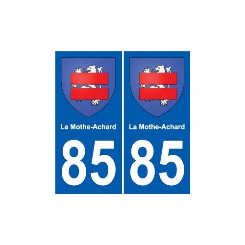 85 La Mothe-Achard Blason Autocollant Plaque Stickers Ville - Droits