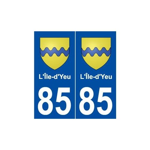 85 L'île-D'yeu Blason Autocollant Plaque Stickers Ville - Droits
