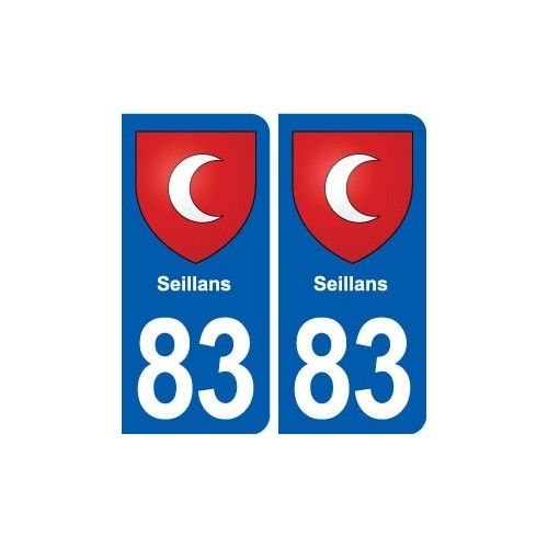 83 Seillans Blason Autocollant Plaque Stickers Ville - Arrondis