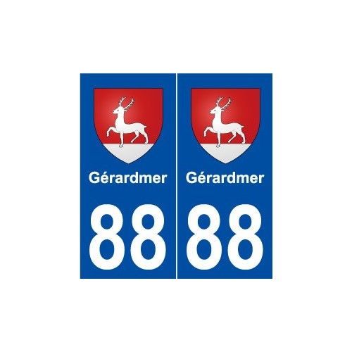 88 Gérardmer Blason Autocollant Plaque Stickers Ville - Droits