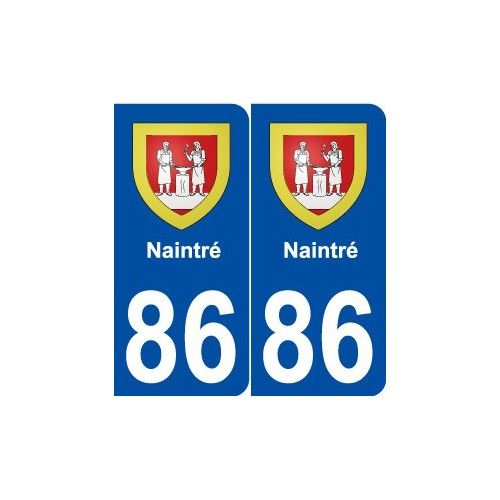 86 Naintré Blason Autocollant Plaque Stickers Ville - Arrondis