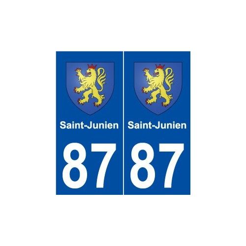 87 Saint-Junien Blason Autocollant Plaque Stickers Ville - Droits
