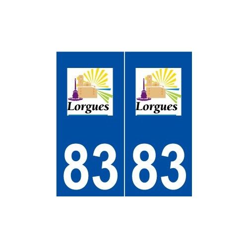 83 Lorgues Logo Autocollant Plaque Stickers Ville - Droits