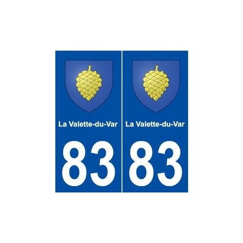 83 La Valette-Du-Var Blason Autocollant Plaque Stickers Ville - Droits