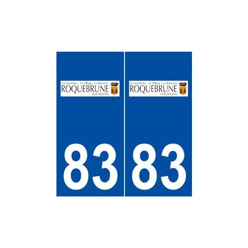 83 Roquebrune-Sur-Argens Logo Autocollant Plaque Stickers Ville - Droits