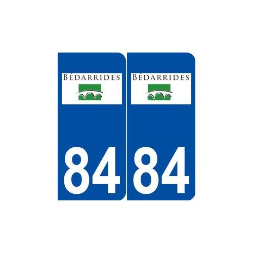 84 Bédarrides Logo Autocollant Plaque Stickers Ville - Arrondis