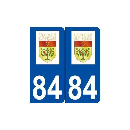84 Camaret-Sur-Aigues Logo Autocollant Plaque Stickers Ville - Arrondis