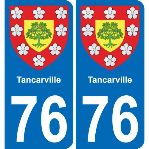 76 Tancarville Blason Autocollant Plaque Stickers Ville - Arrondis