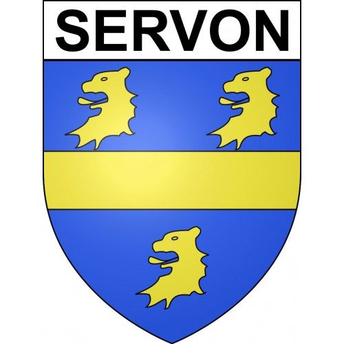 Servon 77 Ville Sticker Blason Écusson Autocollant Adhésif - 12 Cm