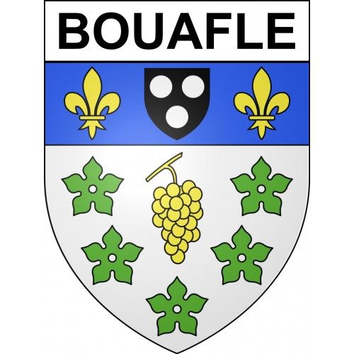 Bouafle 78 Ville Sticker Blason Écusson Autocollant Adhésif - 4 Cm