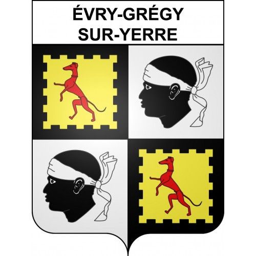Evry-Gregy-Sur-Yerre 77 Ville Sticker Blason Écusson Autocollant Adhésif - 12 Cm